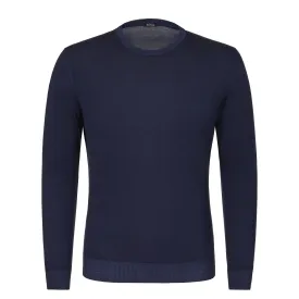 Cashmere-Silk Pullover in Ocean Blue