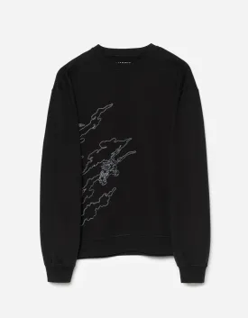 5338 DPM: Bonsai Sparse Crew Sweat Black