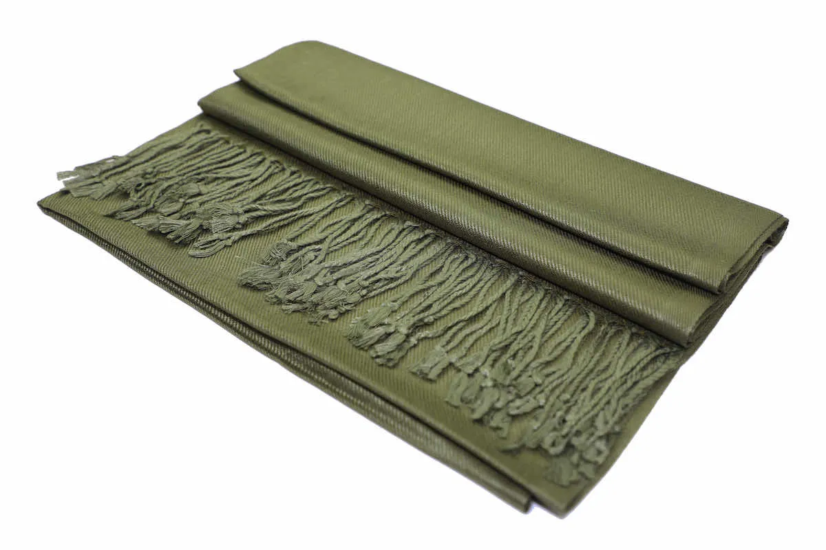 Achillea Olive Green Pashmina Scarf