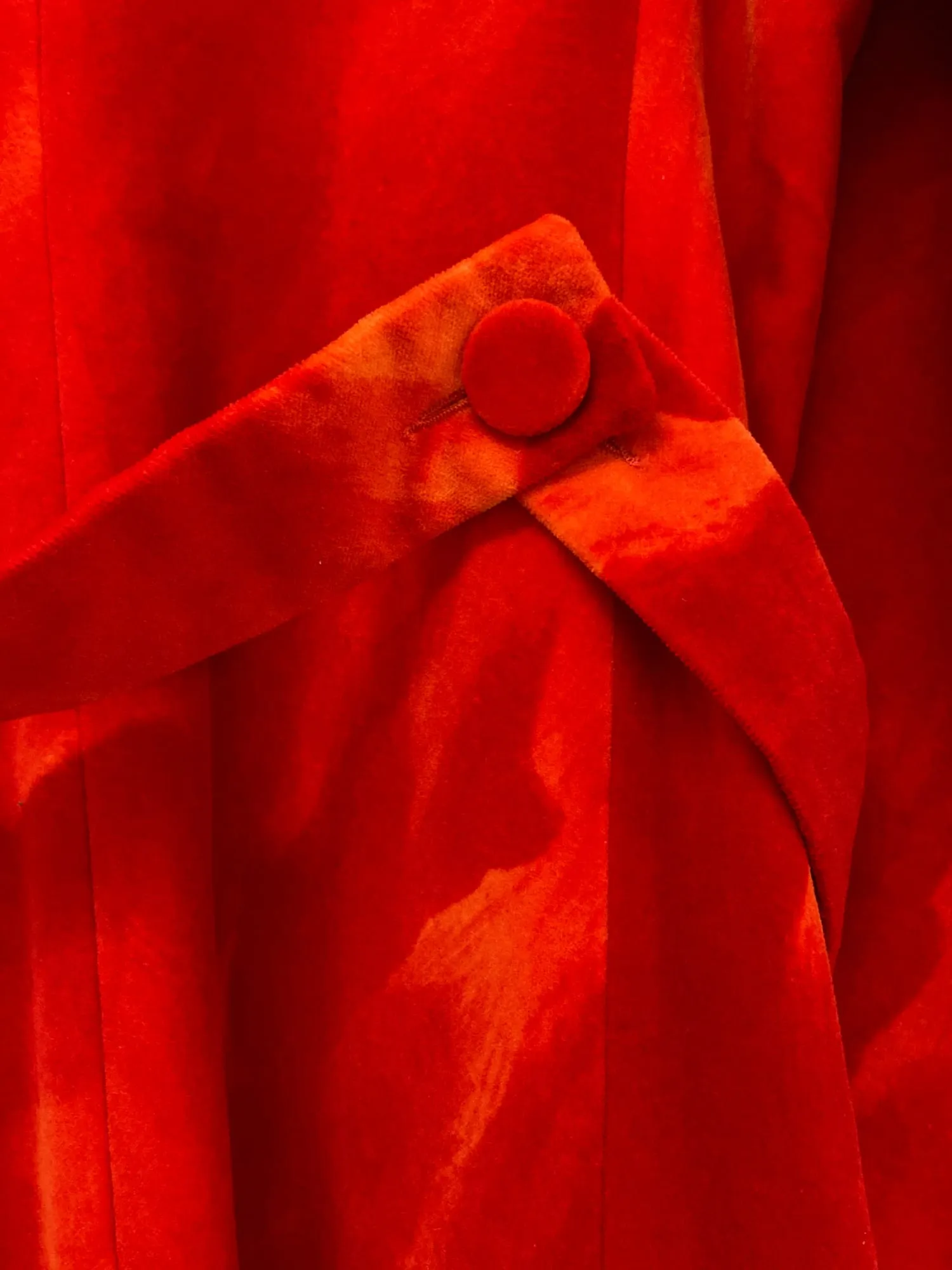 Agnes B 1990s red and orange velvet coat - size 38