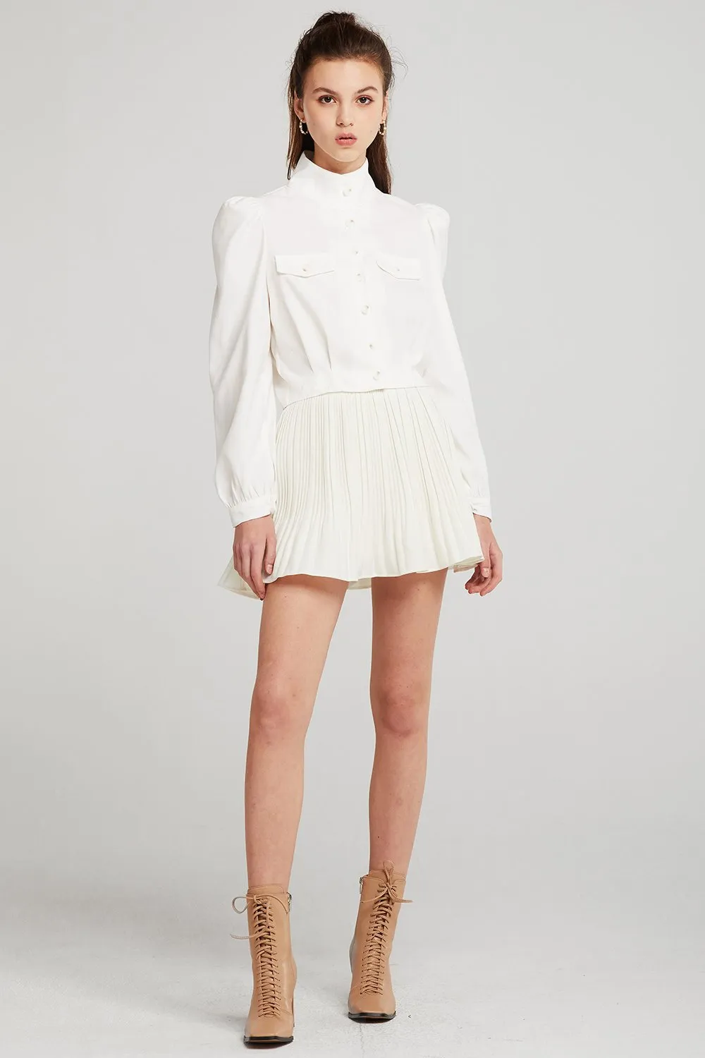 Alexa Flared Pleated Skort