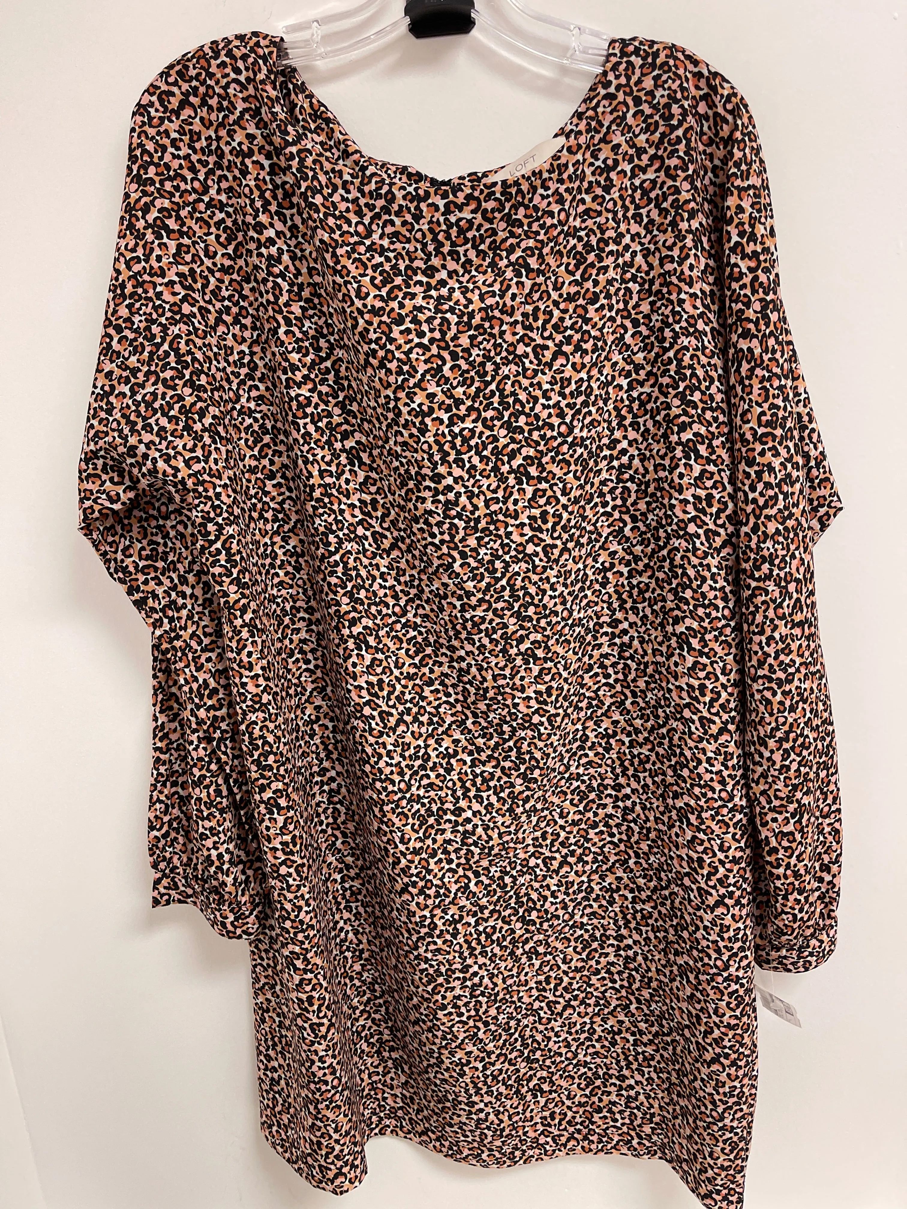 Animal Print Dress Casual Short Loft, Size L