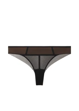 ANN Plus Black High-Waisted Mesh Hipster Panties