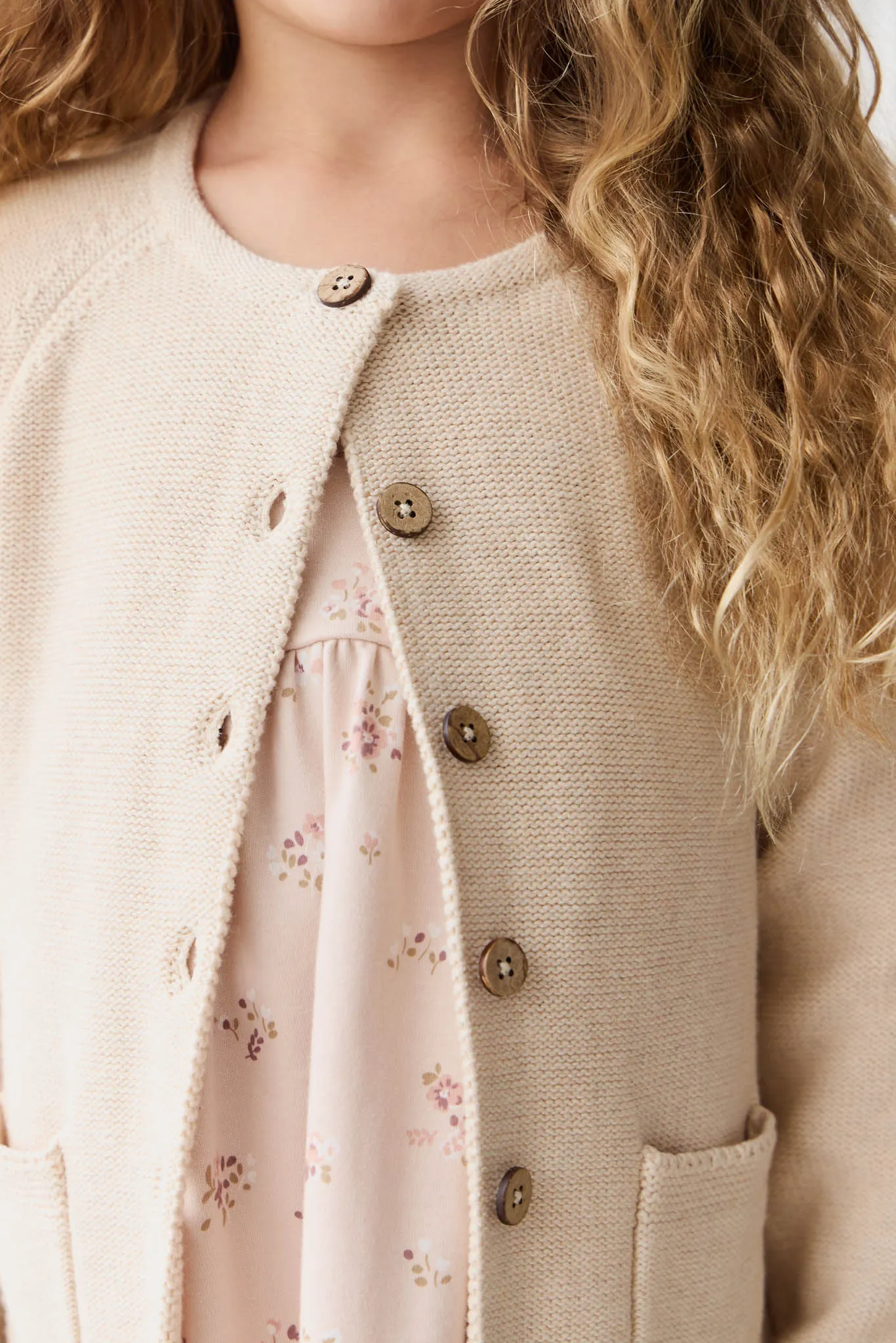 Aude Cardigan - Light Oatmeal Marle