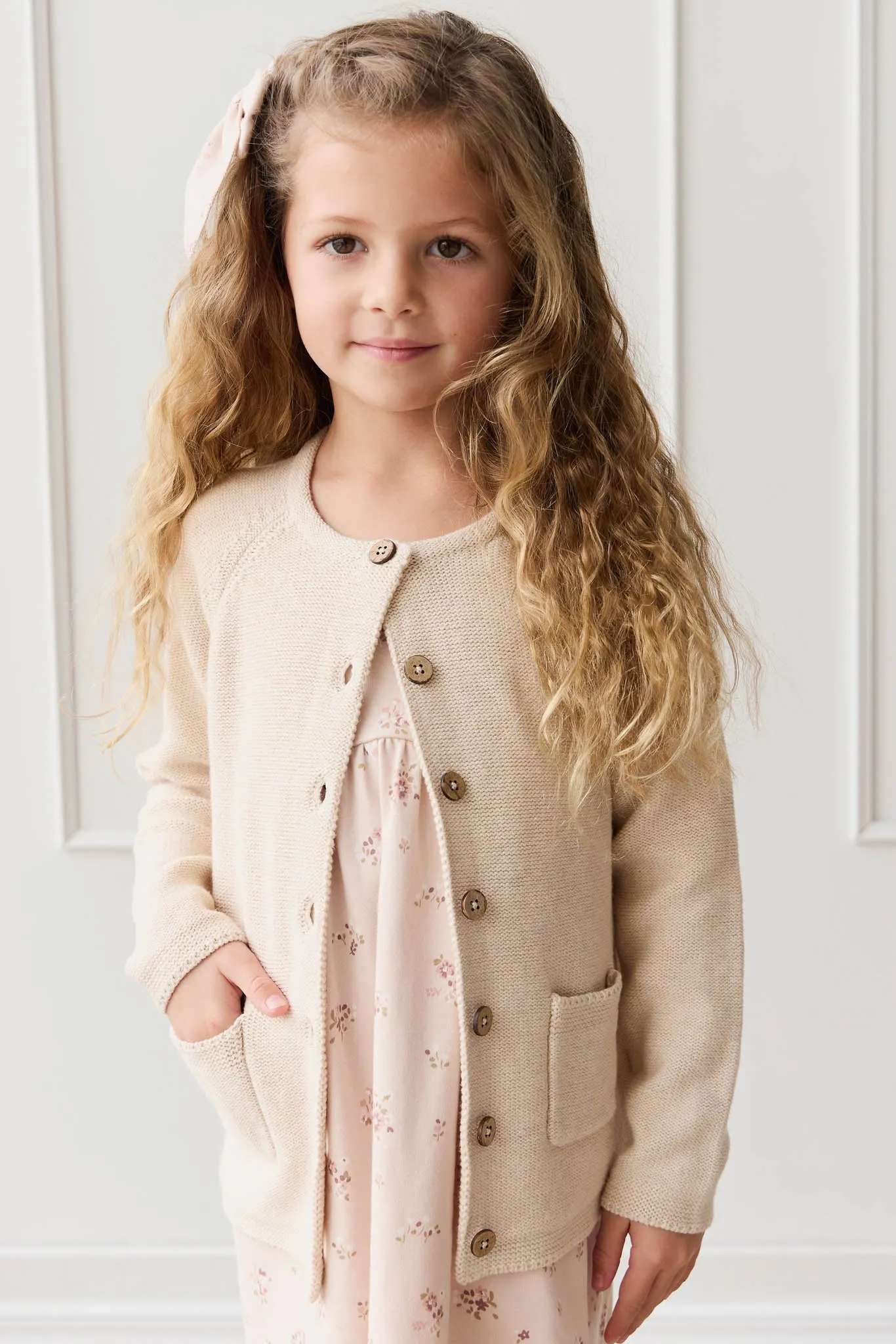 Aude Cardigan - Light Oatmeal Marle