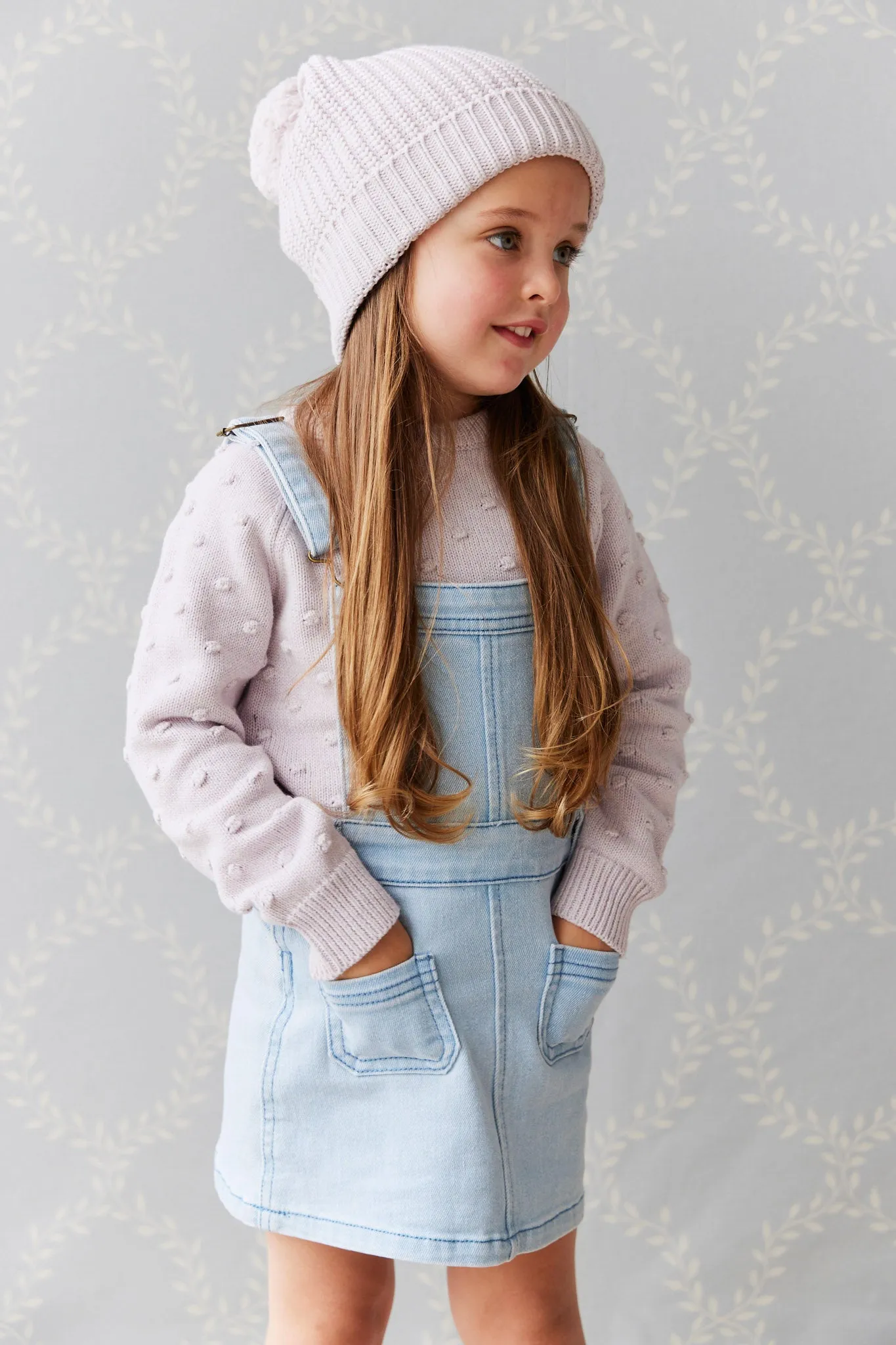 Aurelie Beanie - Pale Lilac Marle