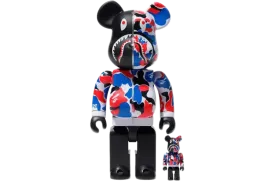 Bearbrick x Bape Shark London Store 100% & 400% Set