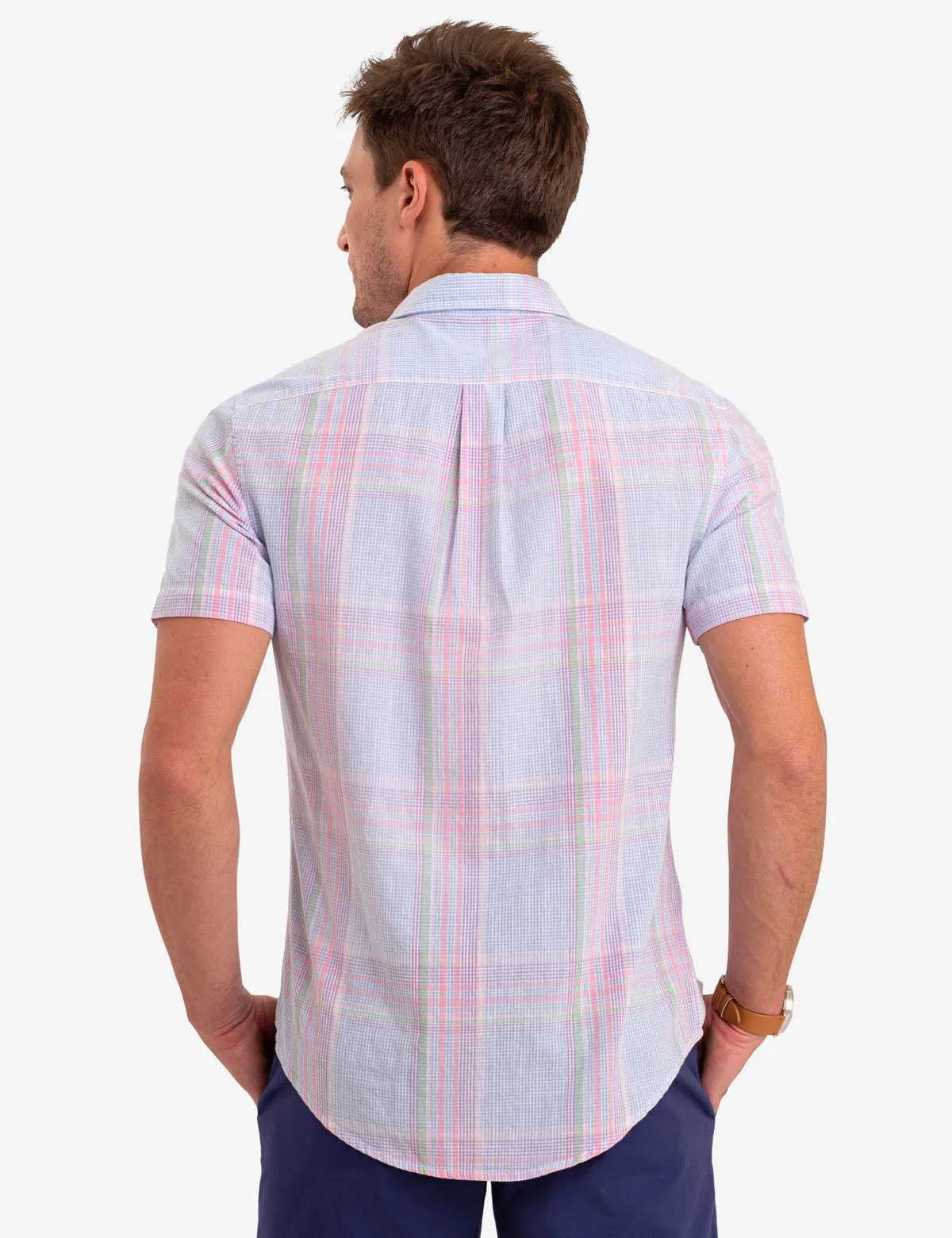 BIG PLAID SHORT SLEEVE SHIRT