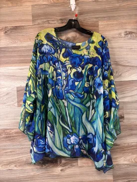 Blue & Green Top Long Sleeve Clothes Mentor, Size Xl