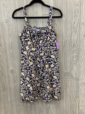 Blue & Tan Dress Casual Midi Old Navy, Size Xs