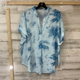 Blue Top Short Sleeve Clothes Mentor, Size 2x