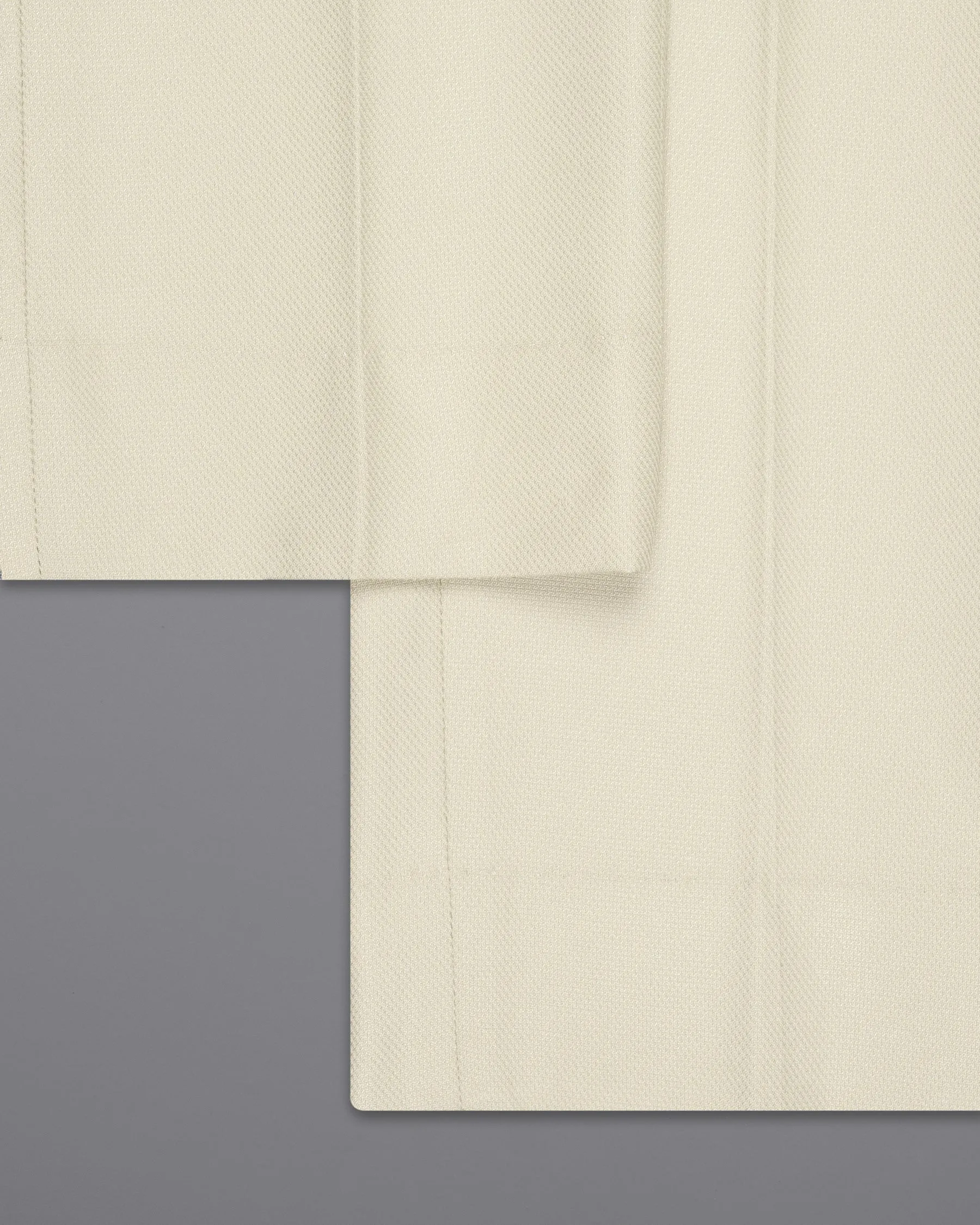 Bone Cross Placket Bandhgala Wool rich Suit