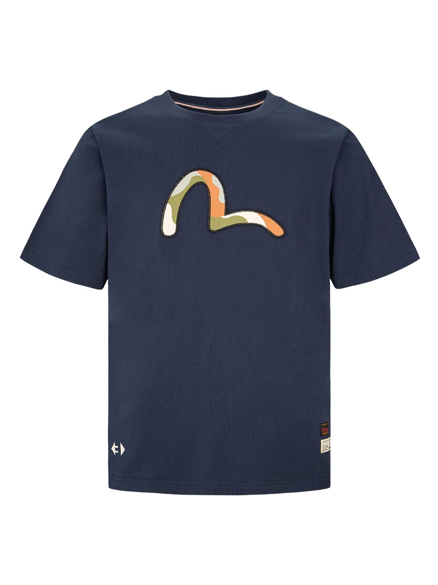 Camouflage Seagull Appliqué T-shirt