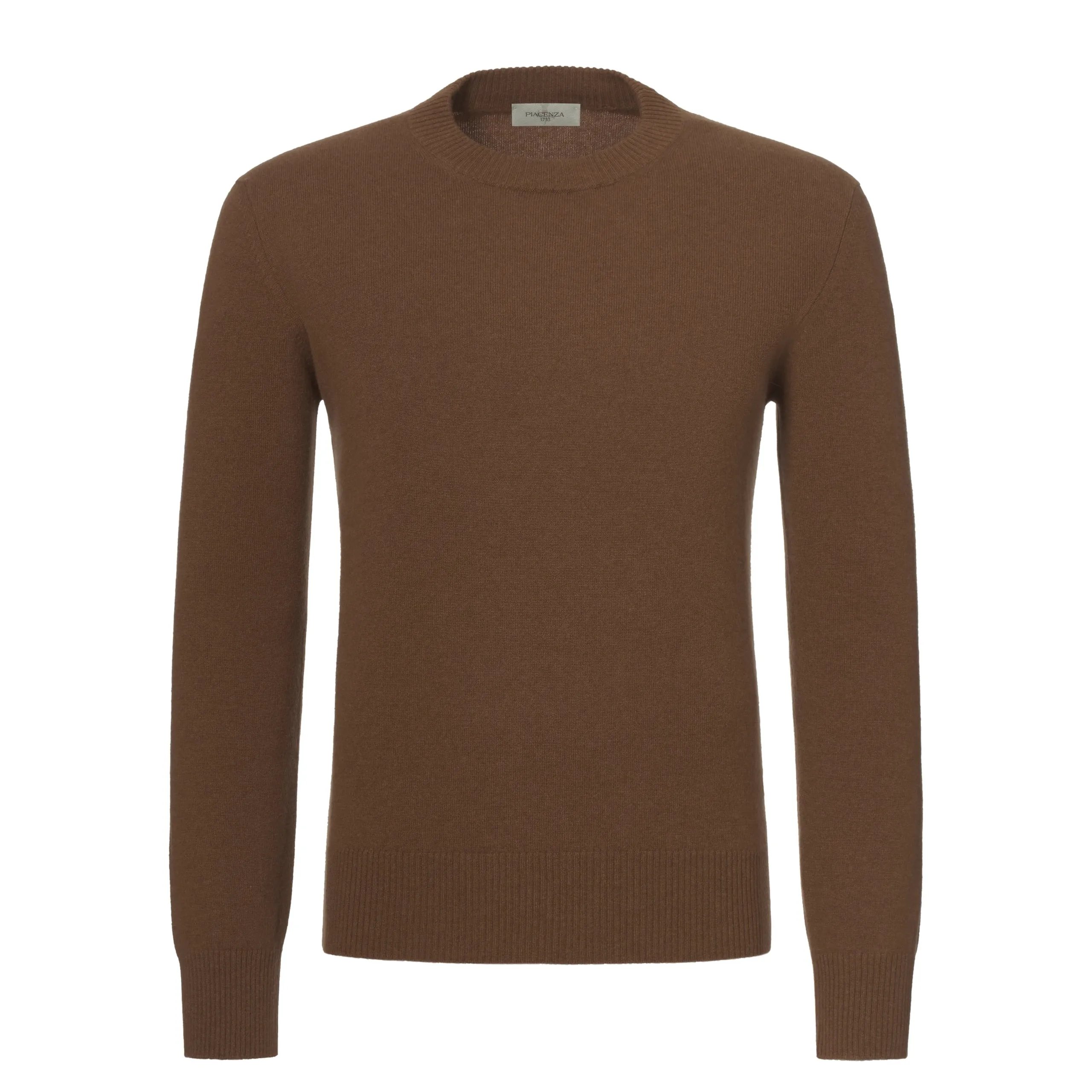 Cashmere Crew-Neck Pullover in Somali Brown