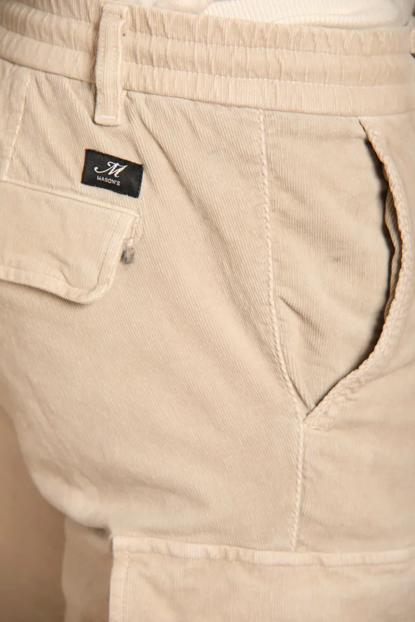 Chile Jogger pantalone cargo uomo in velluto 1500 righe extra slim fit