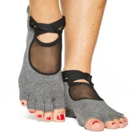 Clean Cut Toeless Grip Sock - Charcoal Heather Gray