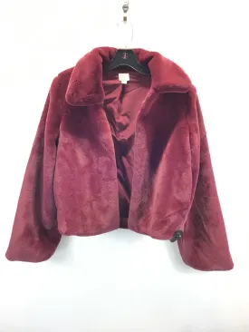 Coat Faux Fur & Sherpa By A New Day In Red, Size: Xs