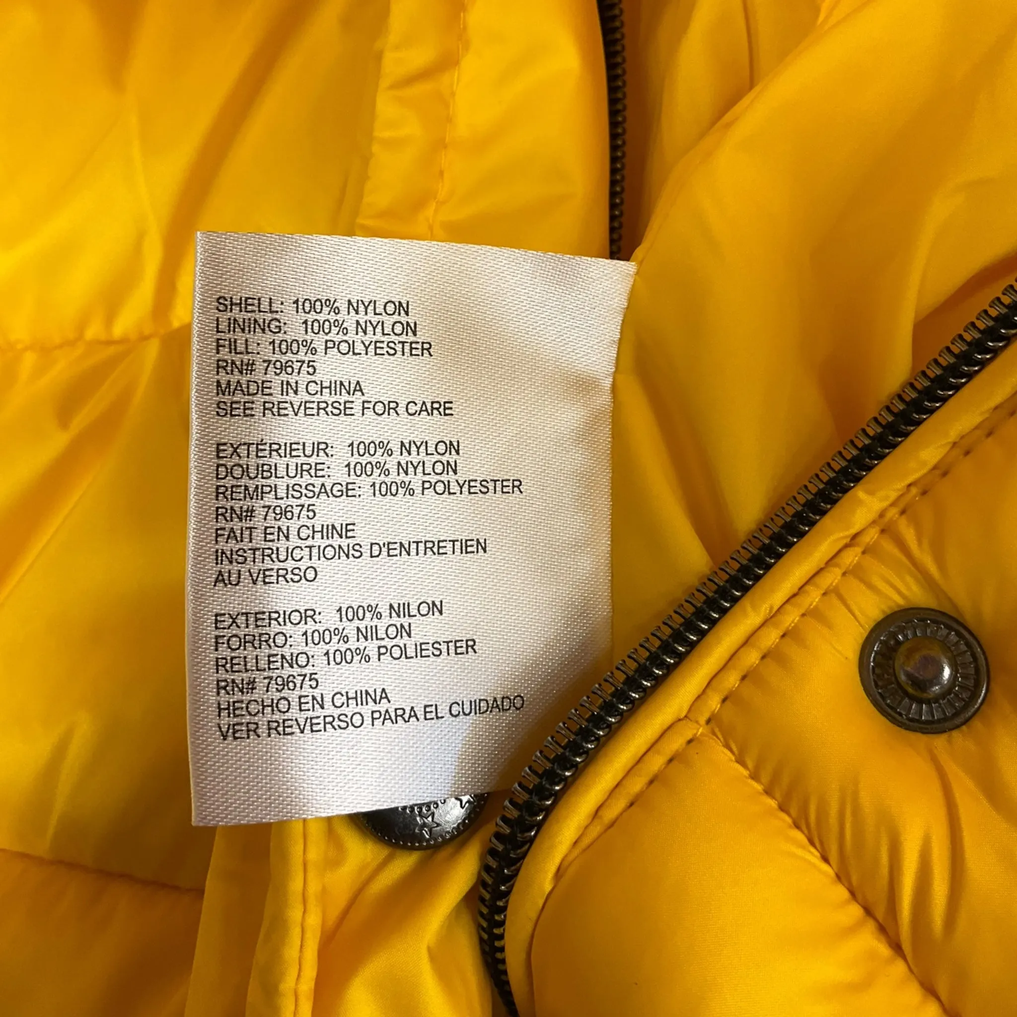 Coat Puffer & Quilted By Michael By Michael Kors In Yellow, Size: Xl