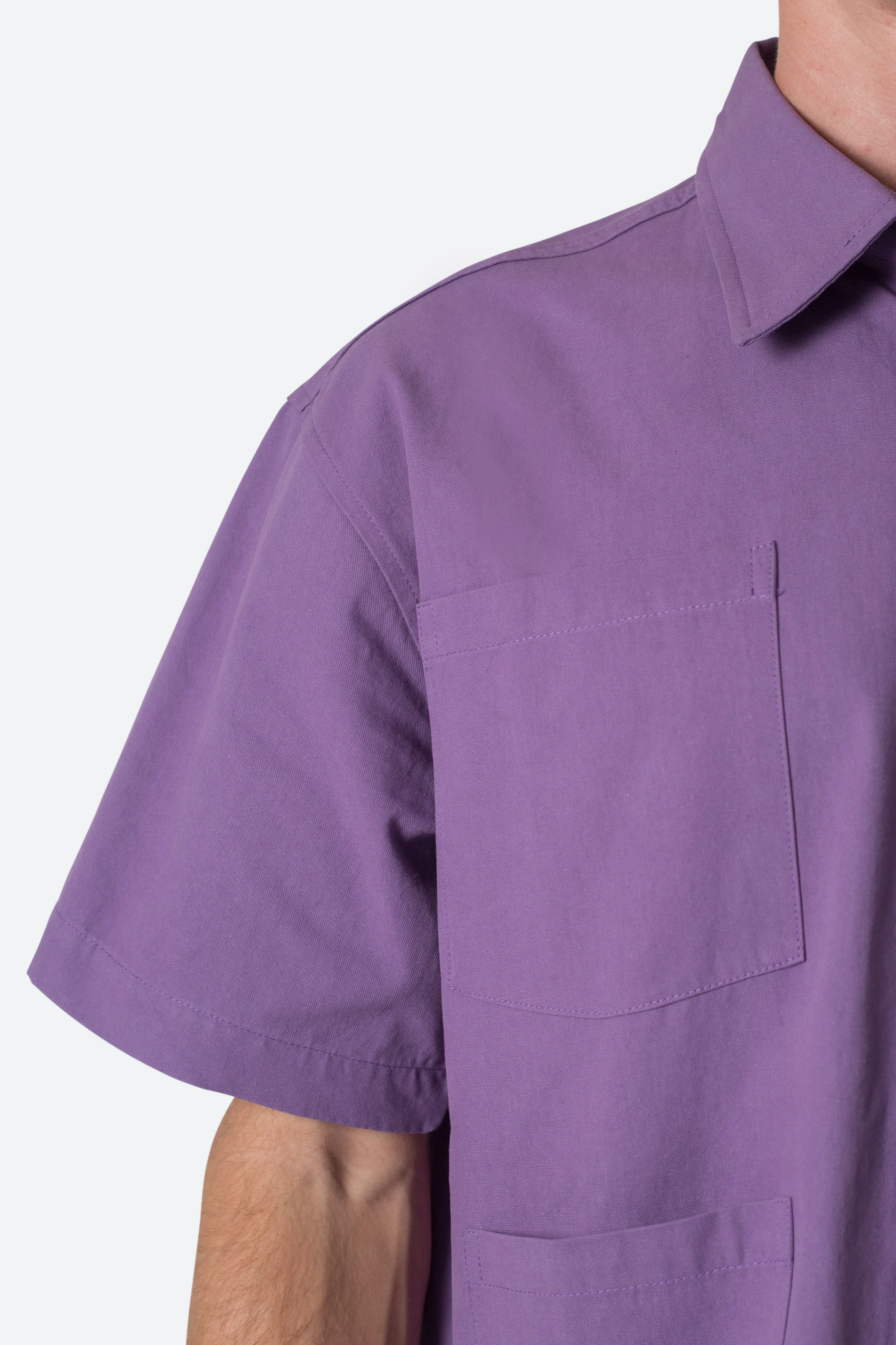 Collared Cargo S/S Shirt - Purple