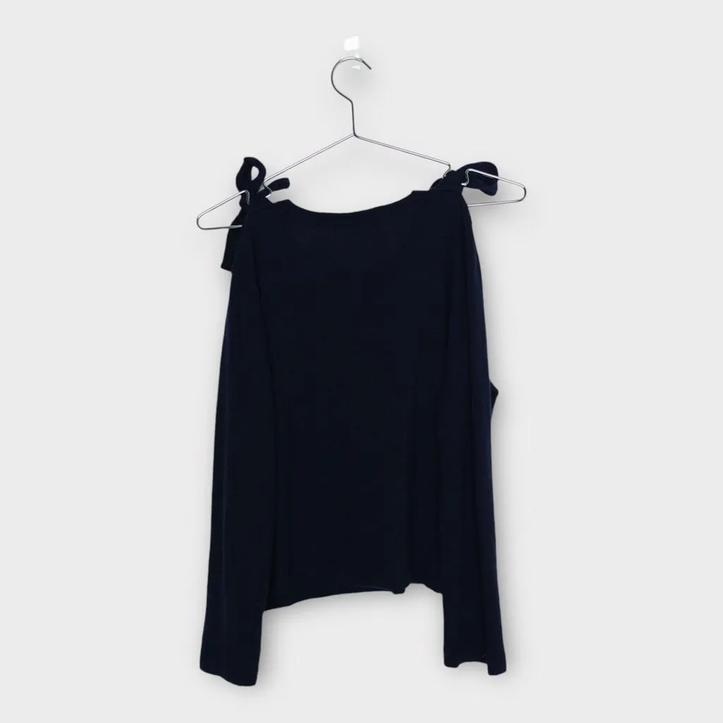 Comme des Garçons AD2014 Navy Blue Knit Tie Top