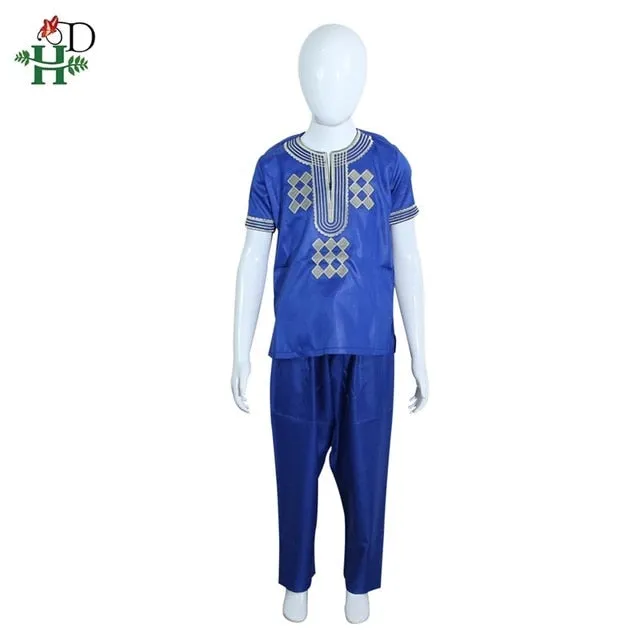 Dashiki African men's suits tops shirts pant 2 pieces set