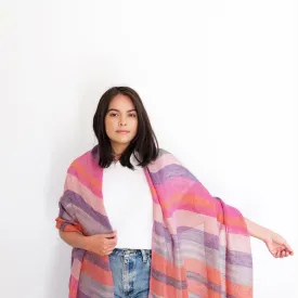 Desert Linen Oversized Scarf - Indigo