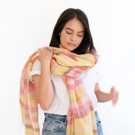 Desert Linen Oversized Scarf - Yellow