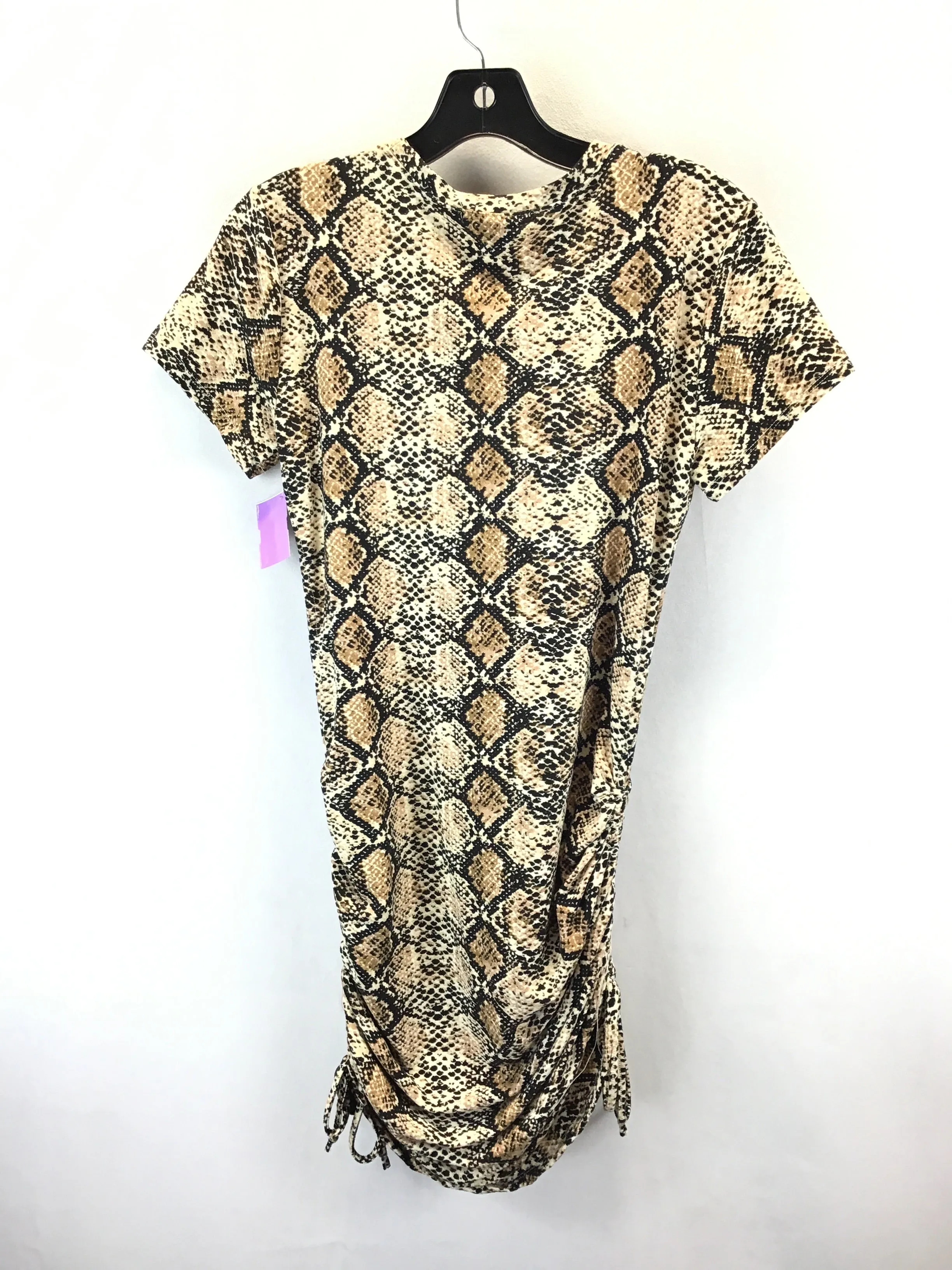 Dress Casual Midi By Forever 21 In Snakeskin Print, Size: L