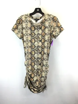 Dress Casual Midi By Forever 21 In Snakeskin Print, Size: L