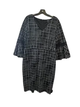 Dress Casual Midi By Isaac Mizrahi In Black & Grey, Size: Xl