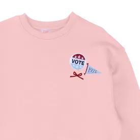 Embroidered Vote Pins Sweatshirt