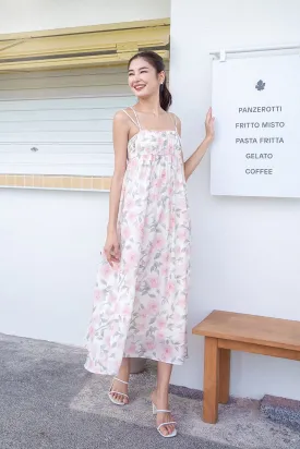 EVERLEIGH FLORAL MAXI IN CREAM MAUVE