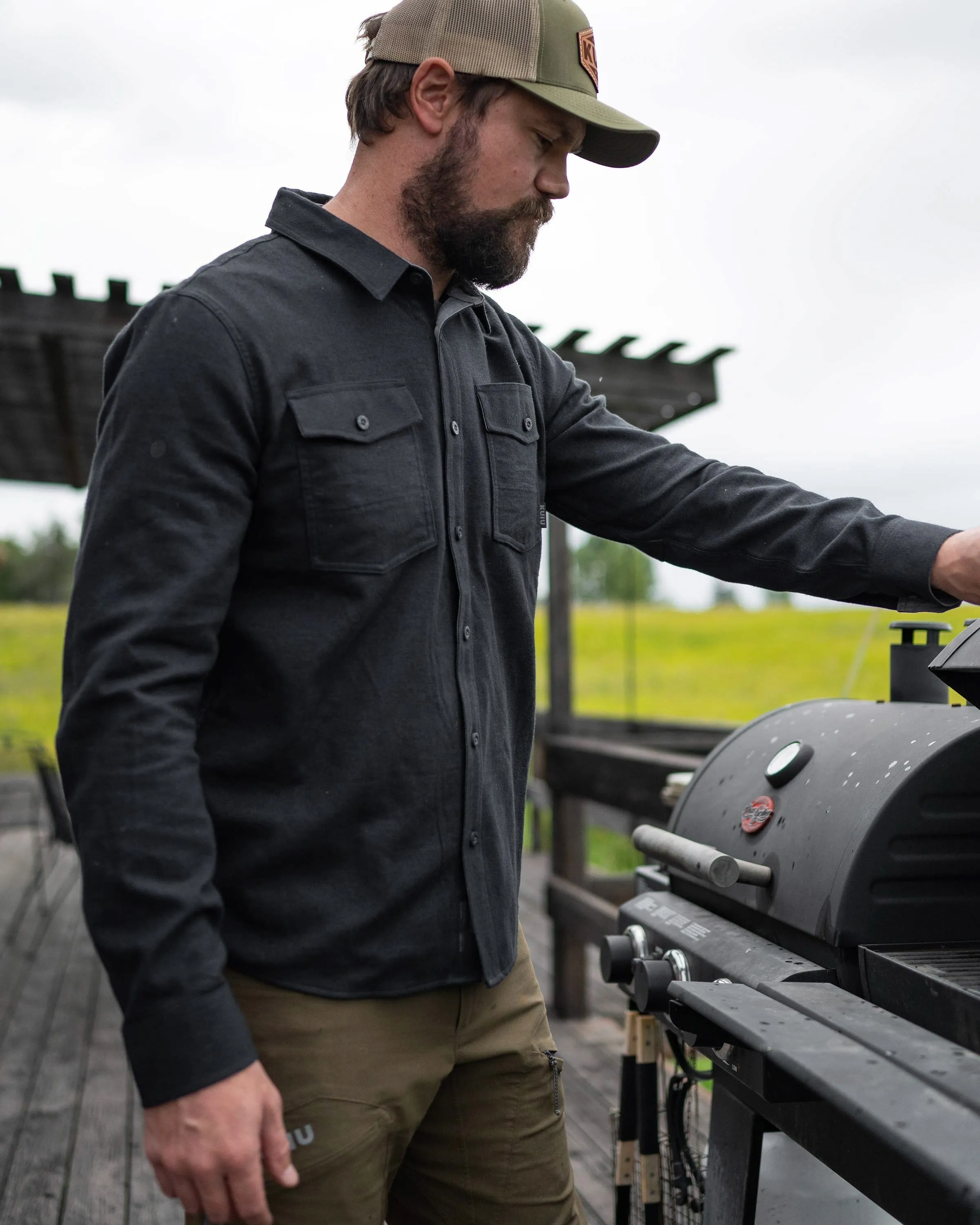 Field Flannel Shirt | Steel Blue