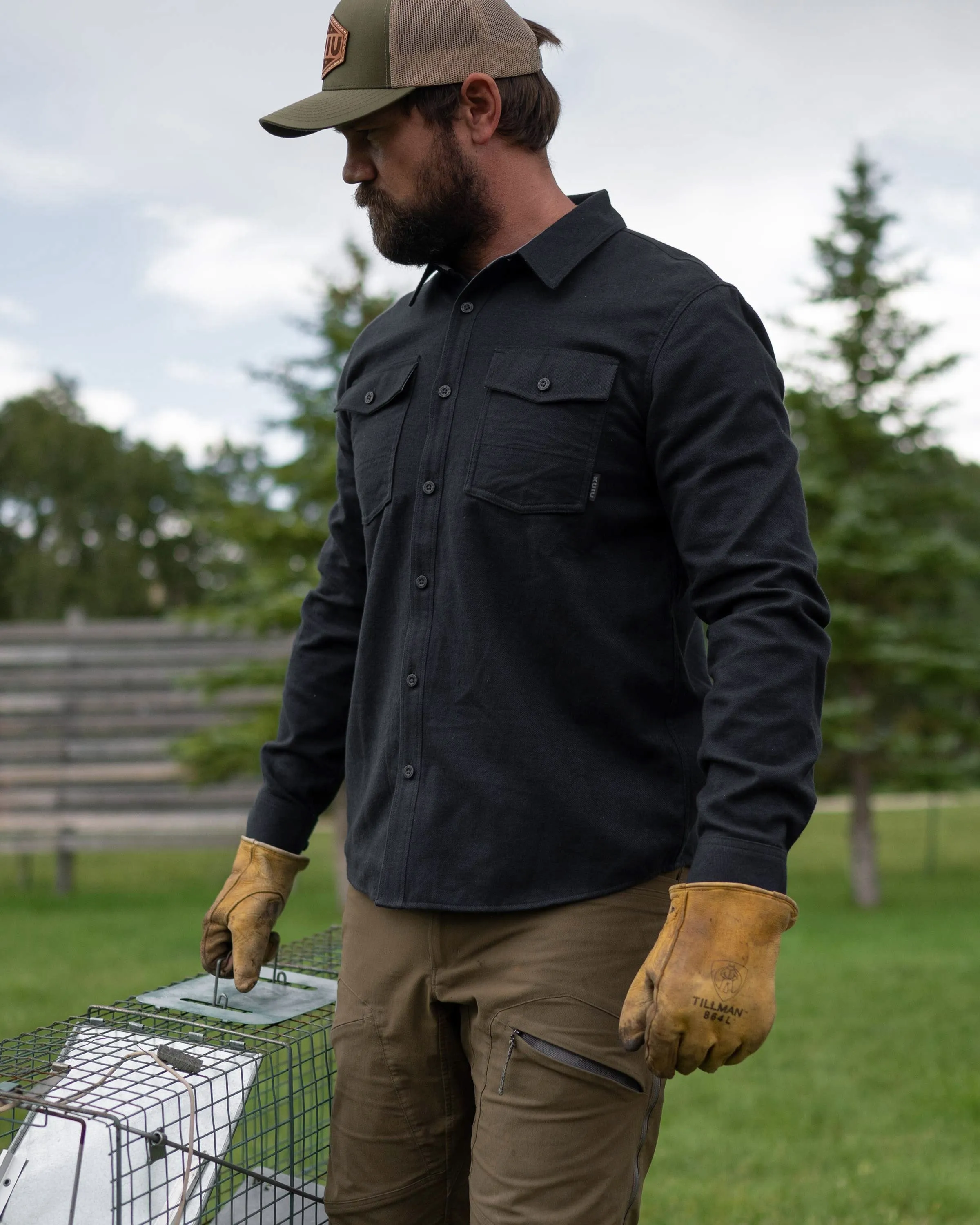 Field Flannel Shirt | Steel Blue