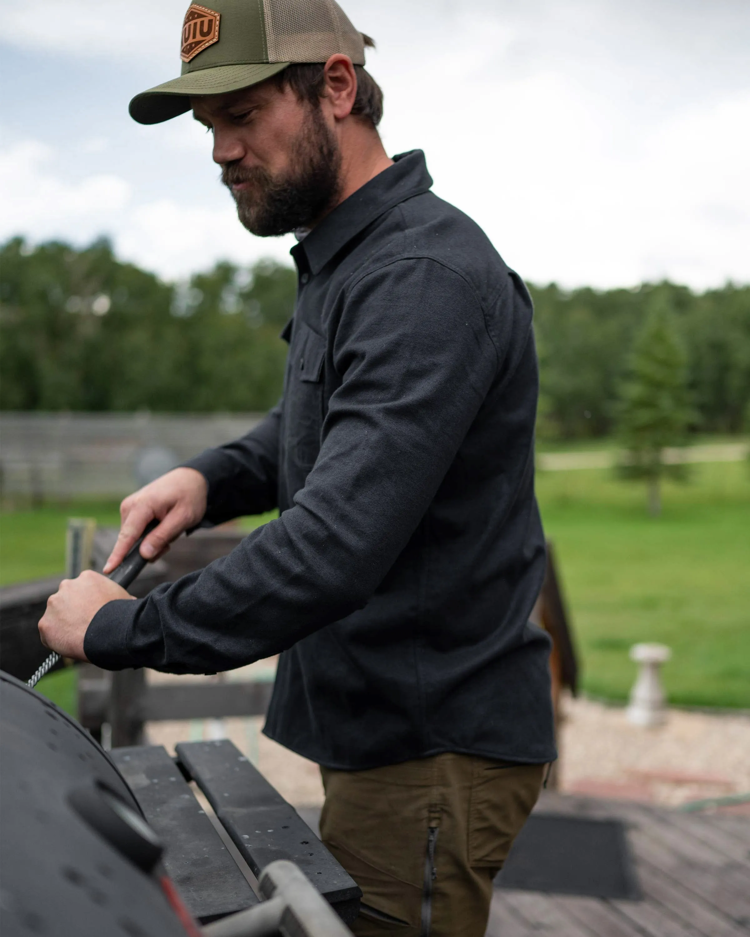 Field Flannel Shirt | Steel Blue