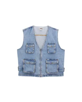 Go Denim Cargo Vest