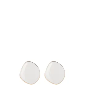 GOLD PLATED EARRINGS "COLOURED STONES NR 06" IN WHITE