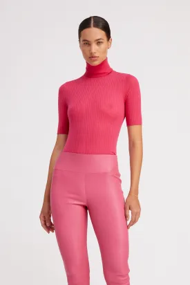 Hot Pink Cashmere Turtleneck