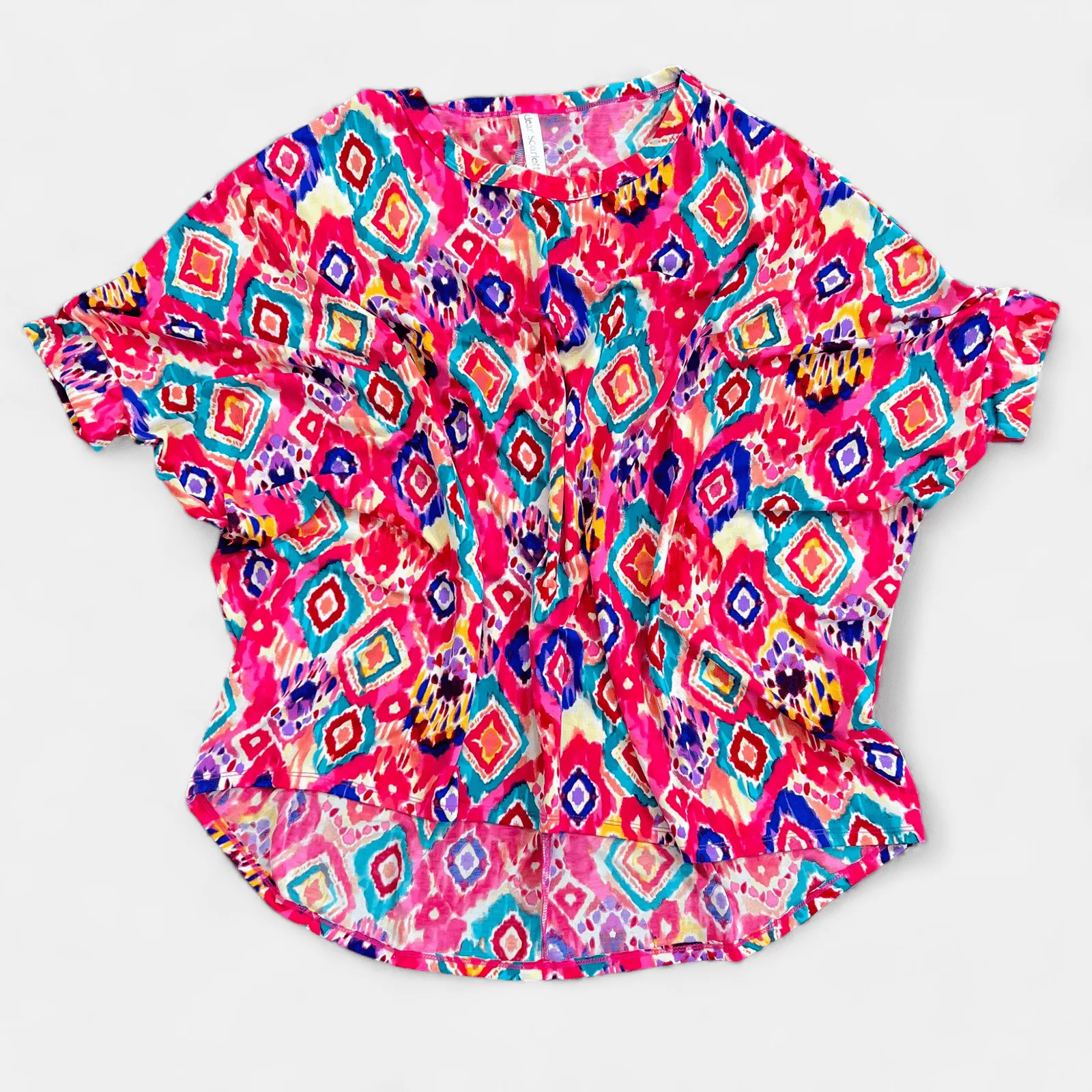 Hot Pink Tribal Essential Top [NO RETURNS]