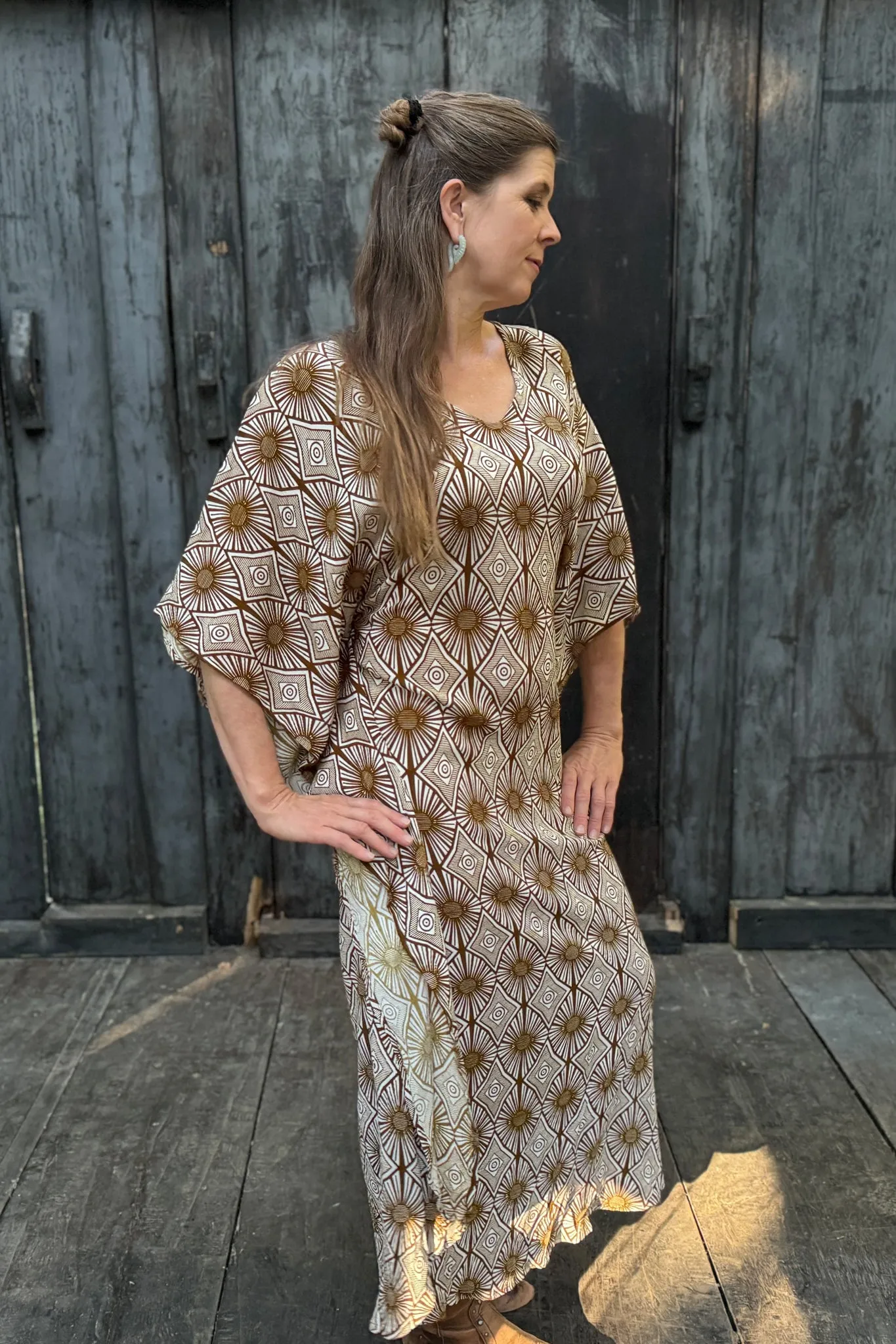 Kupu Kaftan - Gold Chevron