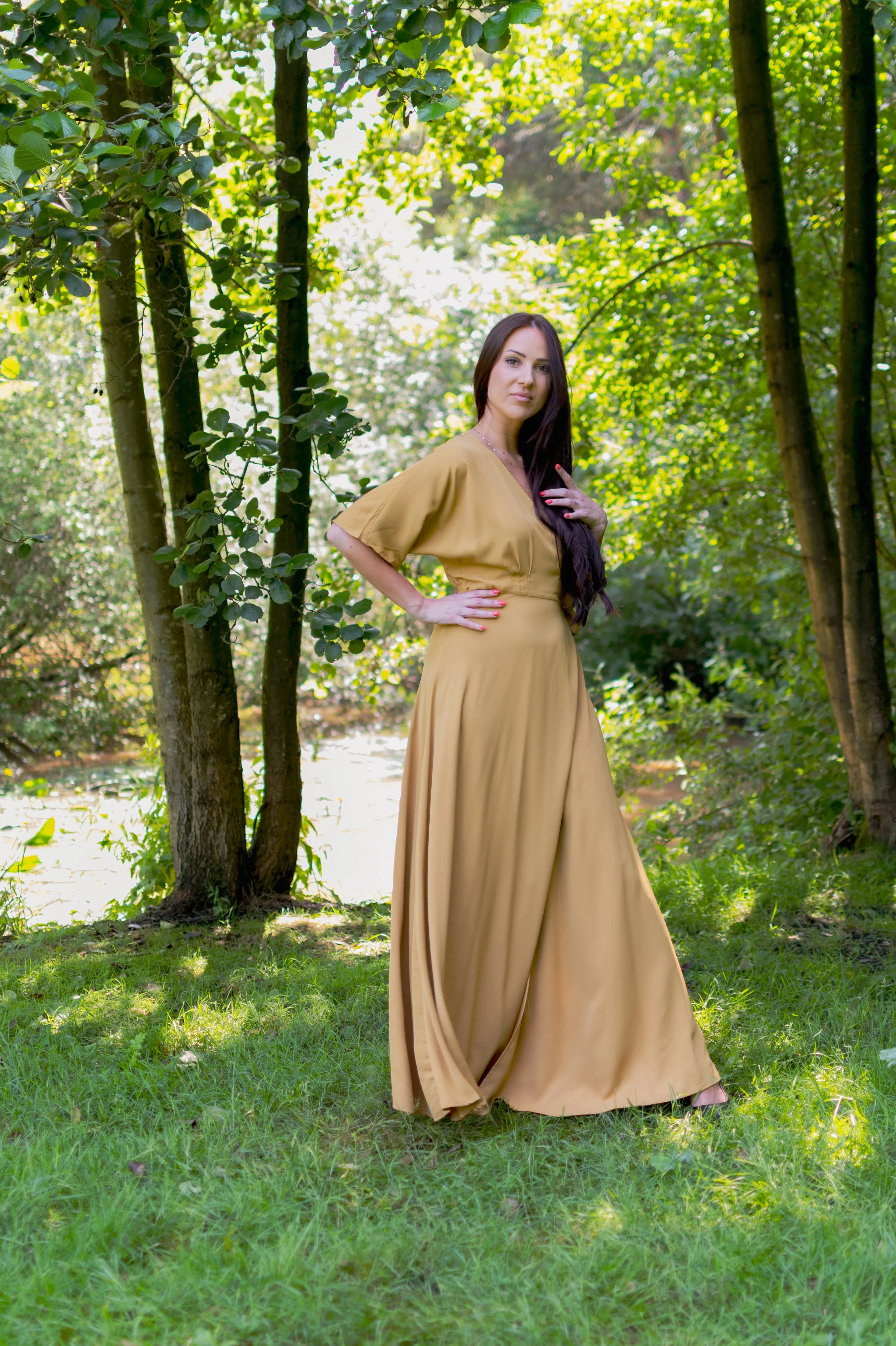 Ladylike Maxi Dress - Yellow Mustard