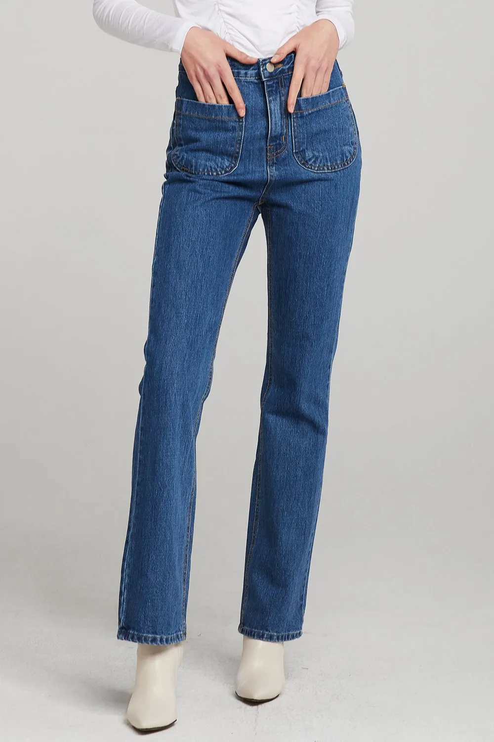 Lilly Pocket Detail Straight Leg Jeans