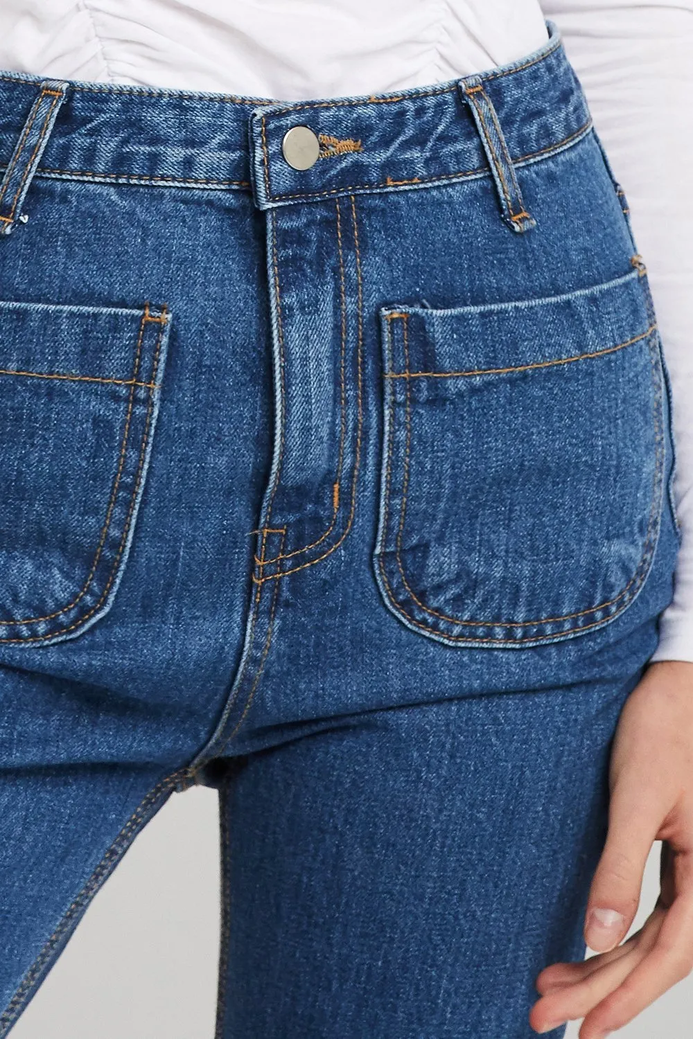 Lilly Pocket Detail Straight Leg Jeans