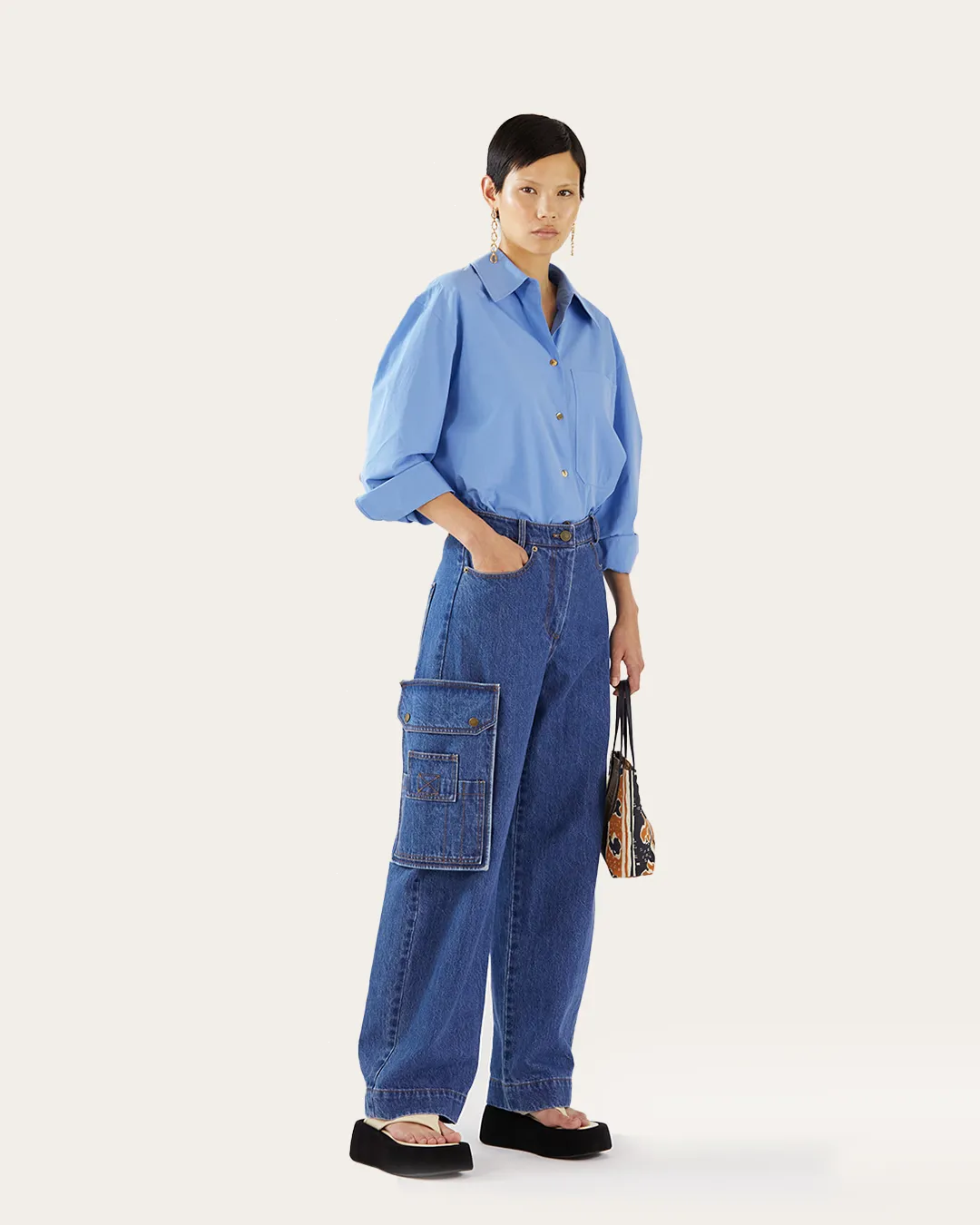 Margot Trousers Organic Cotton Denim Indigo