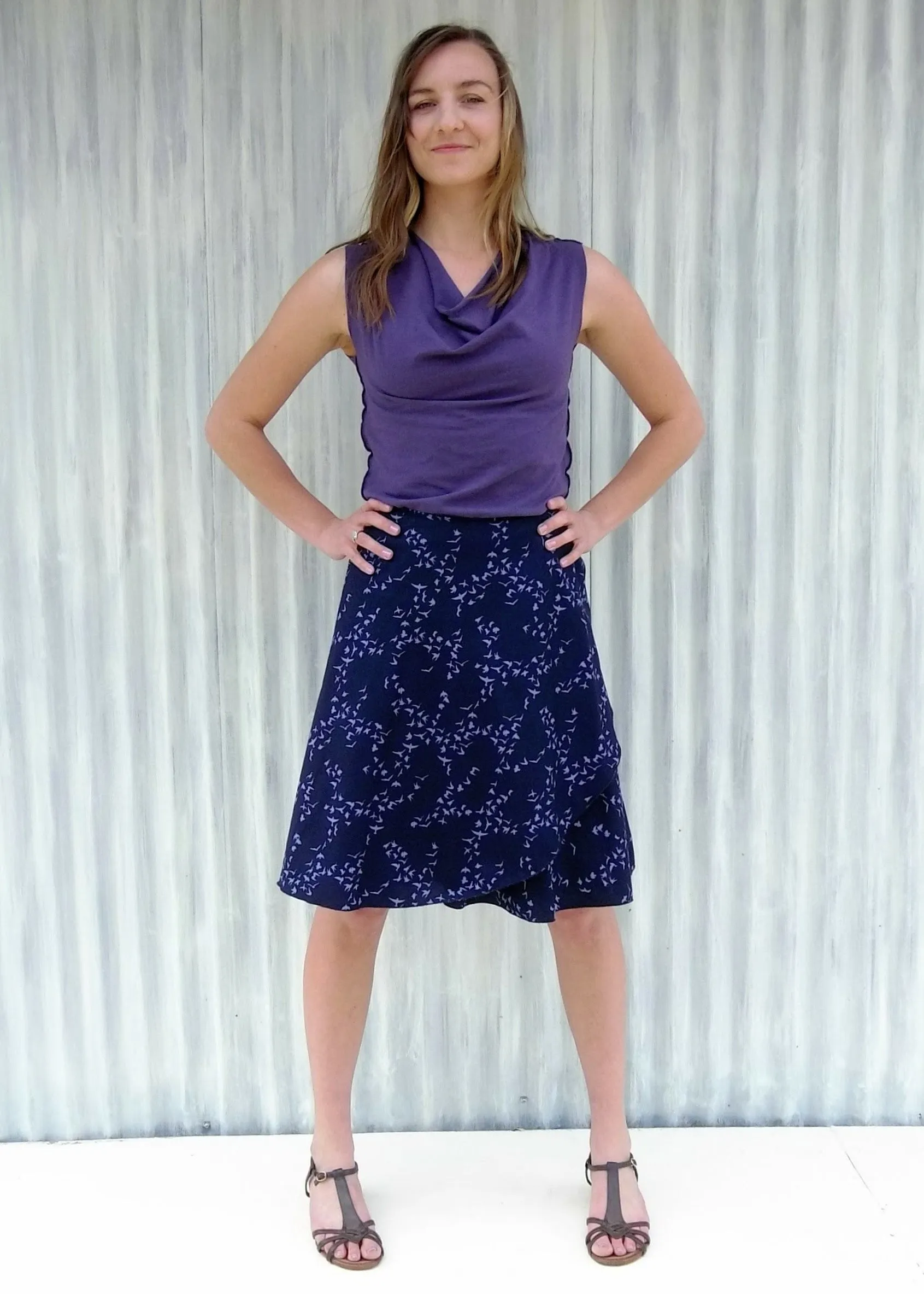 Midnight Warbler Wrap Skirt