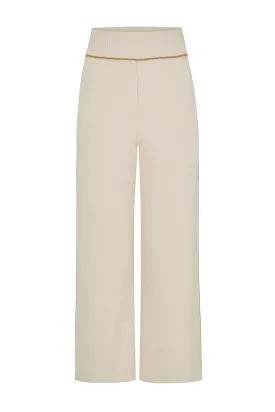 NEW CONNECTION CROPPED KNIT PANT - NATURAL