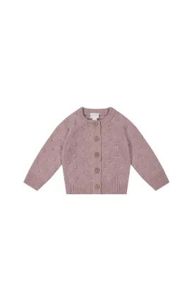 OG Dotty Knit Cardigan - Blush Marle