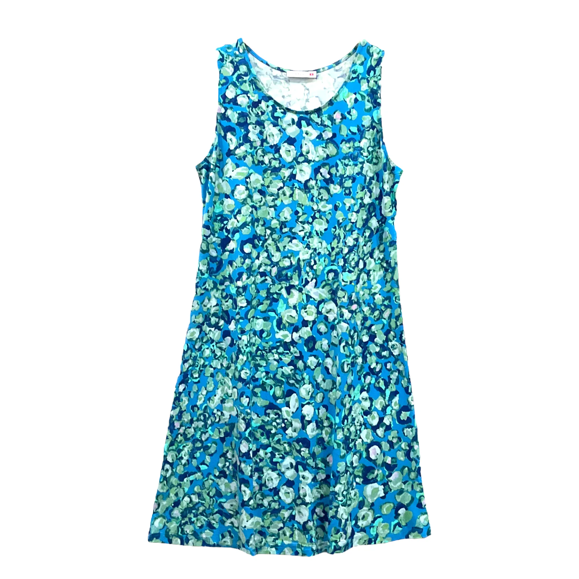 Patch Women's Rayon Fabric Sleeveless Round Neck Floral Print Dress