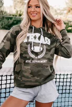 "Texas Athl. Department" Graphic Hoodie (Forest Camo) - Print On Demand