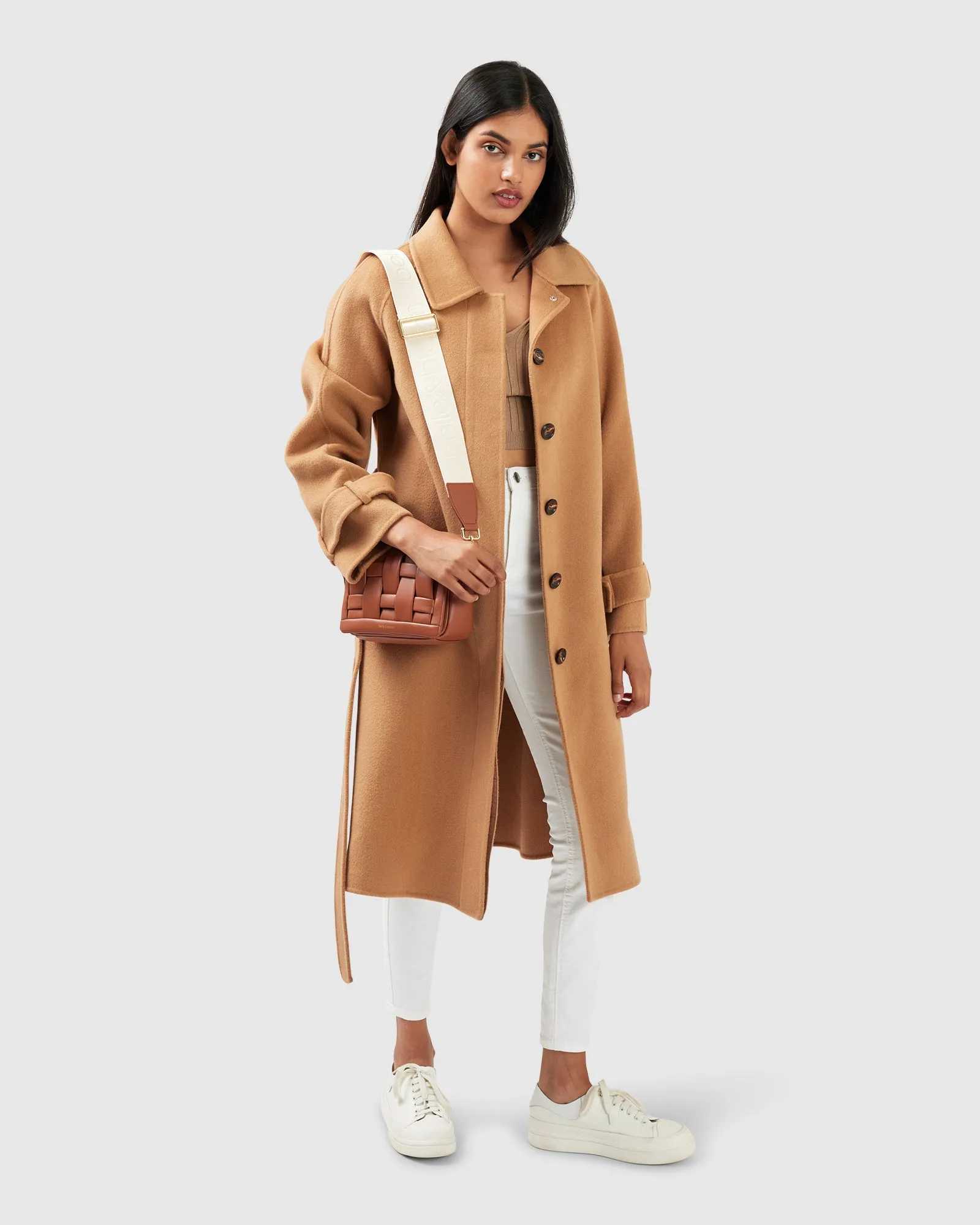 Shore To Shore Belted Wool Coat - Camel